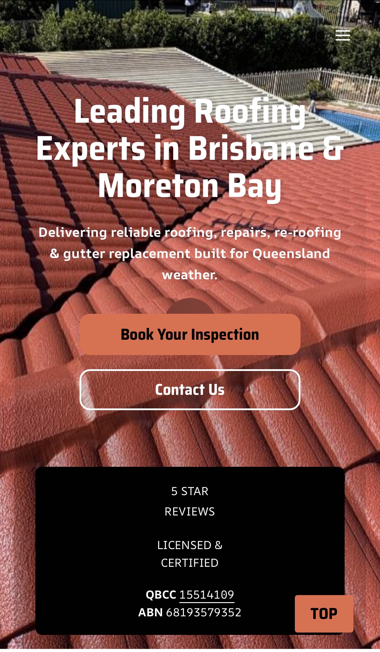 All Weather Roofing Solutions website designed by Side Quest Digital